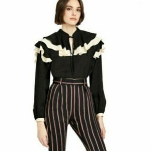ISO Jill Stuart linda ruffle blouse in black